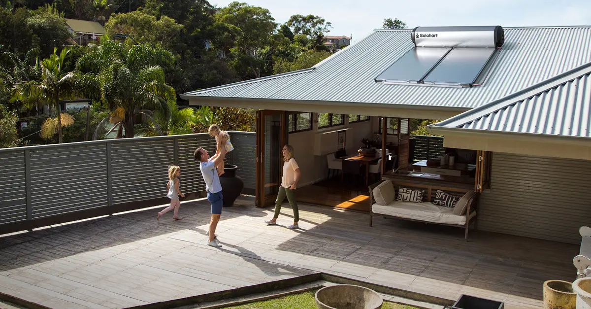 Solar hot water system installation in Mackay